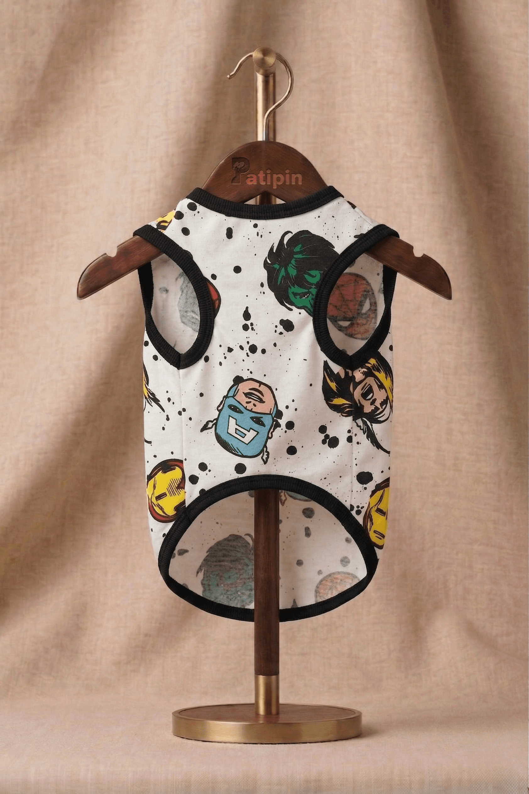 Beyaz Avangers Temalı Evcil Hayvan Atleti - Görsel 2