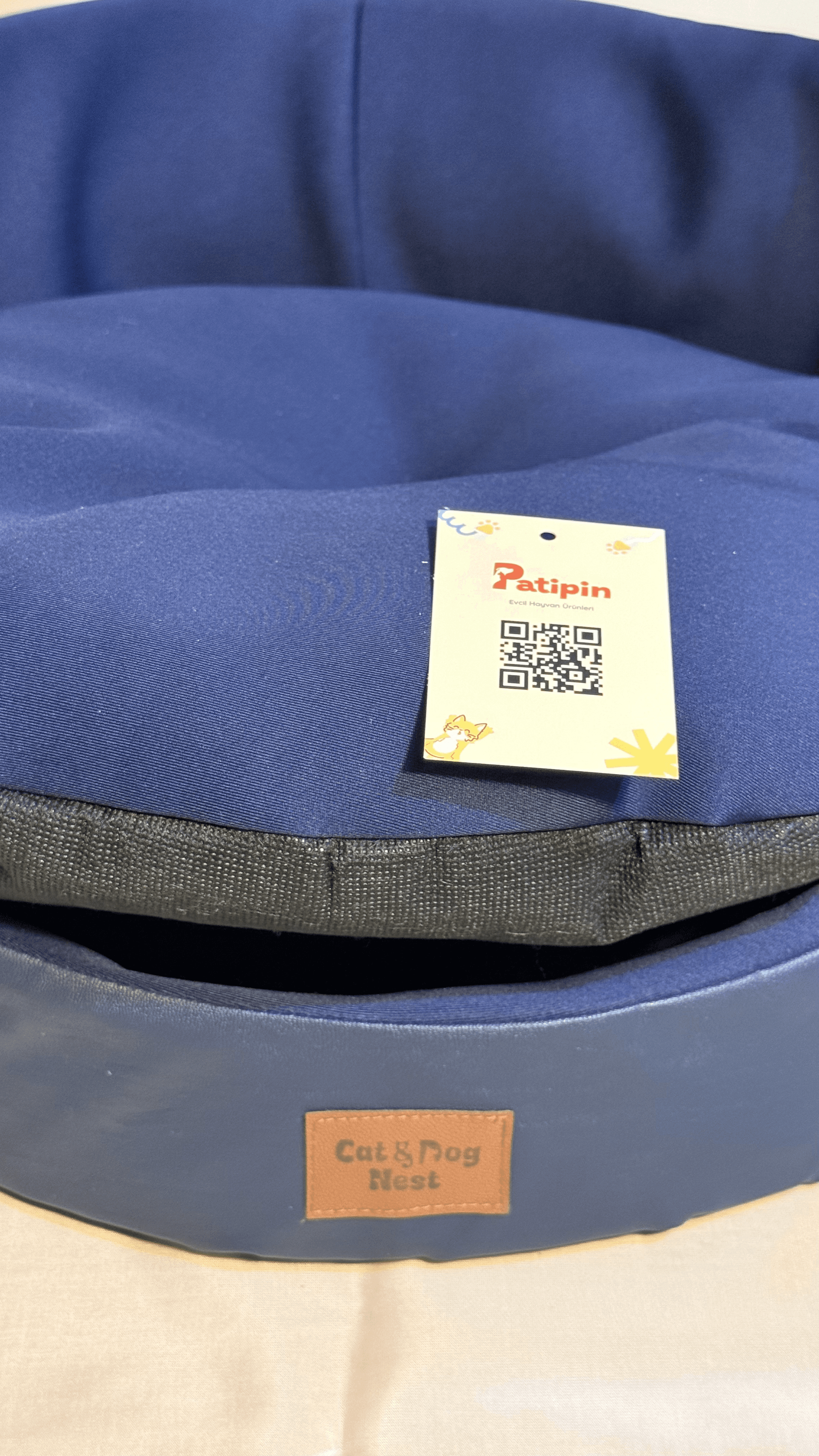 Lacivert Deri Yatak - Görsel 2